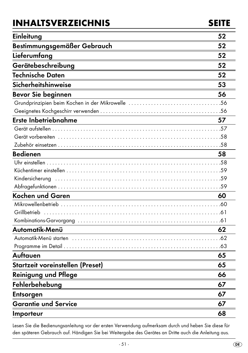 Inhaltsverzeichnis seite | Silvercrest SMW 800 A2 User Manual | Page 53 / 70