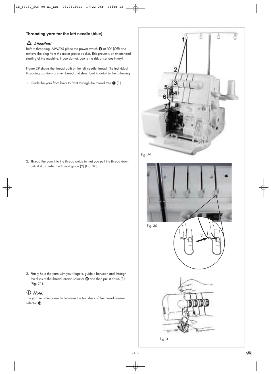 Attention | Silvercrest SON 90 A1 User Manual | Page 15 / 38