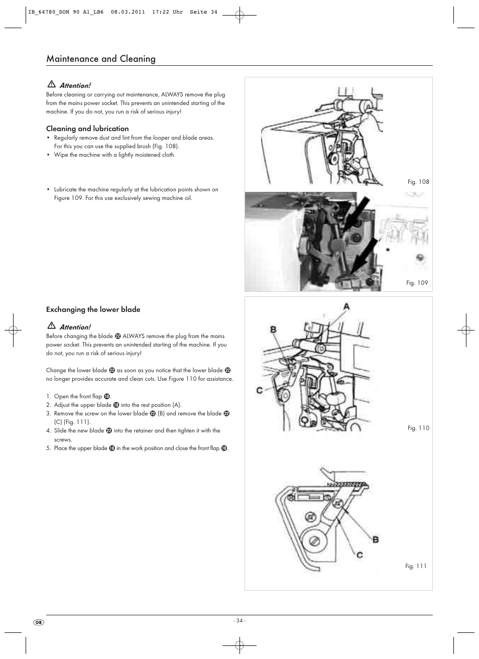 Maintenance and cleaning | Silvercrest SON 90 A1 User Manual | Page 36 / 38