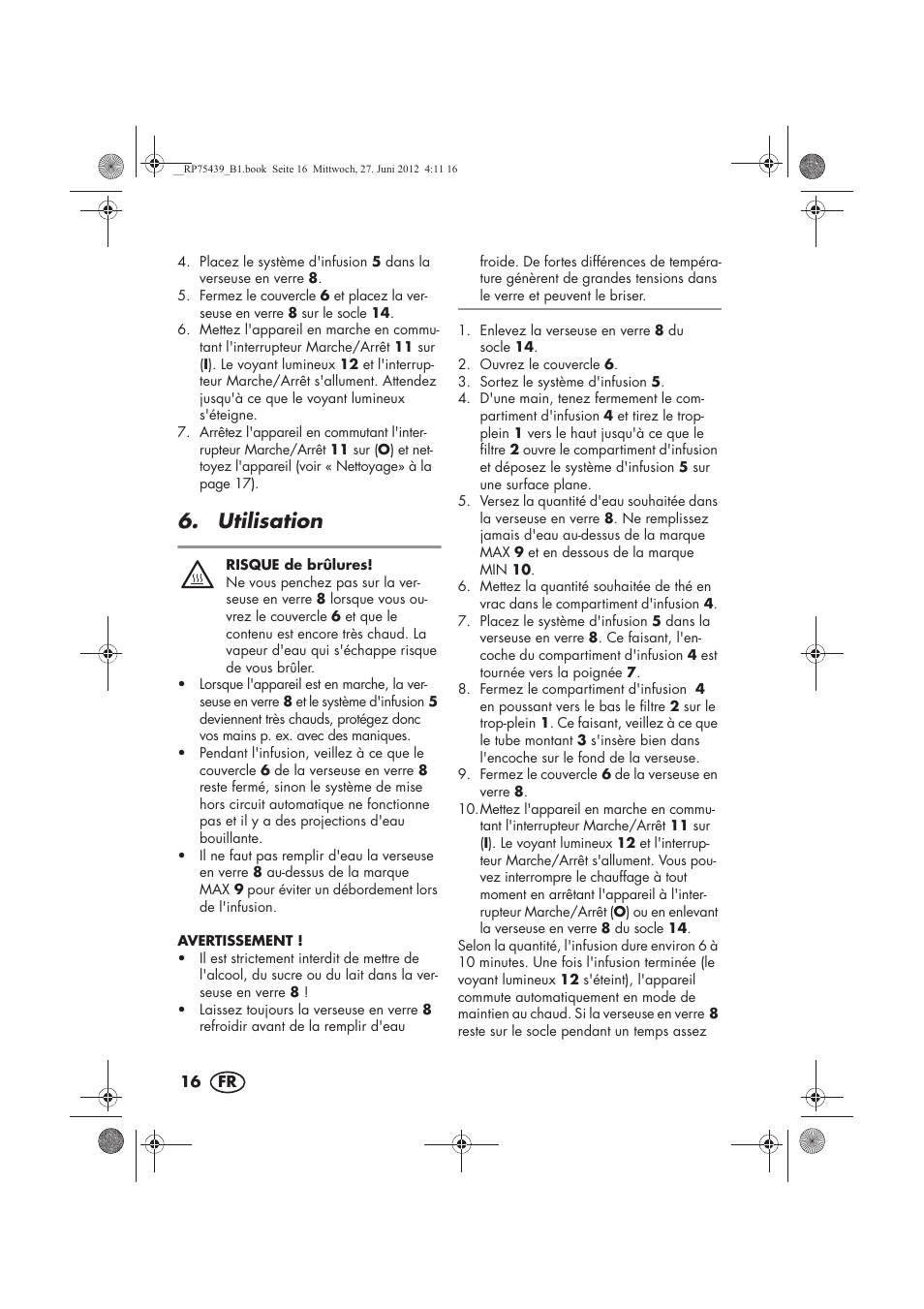 Utilisation | Silvercrest STK 600 A1 User Manual | Page 18 / 54