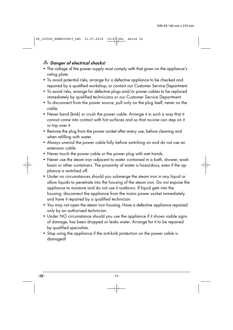 Silvercrest SDBK 2200 C3 User Manual | Page 37 / 53