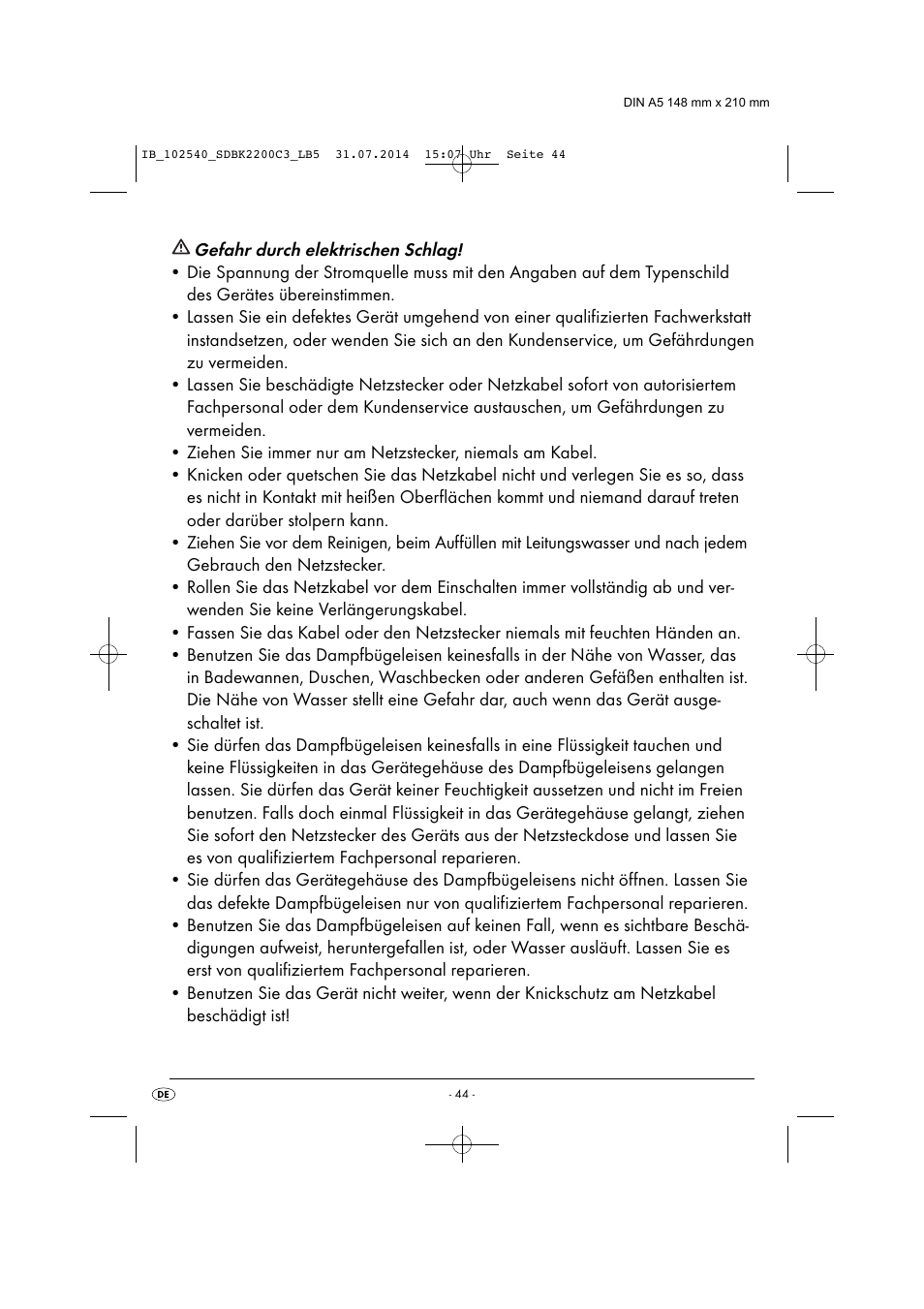 Silvercrest SDBK 2200 C3 User Manual | Page 47 / 53