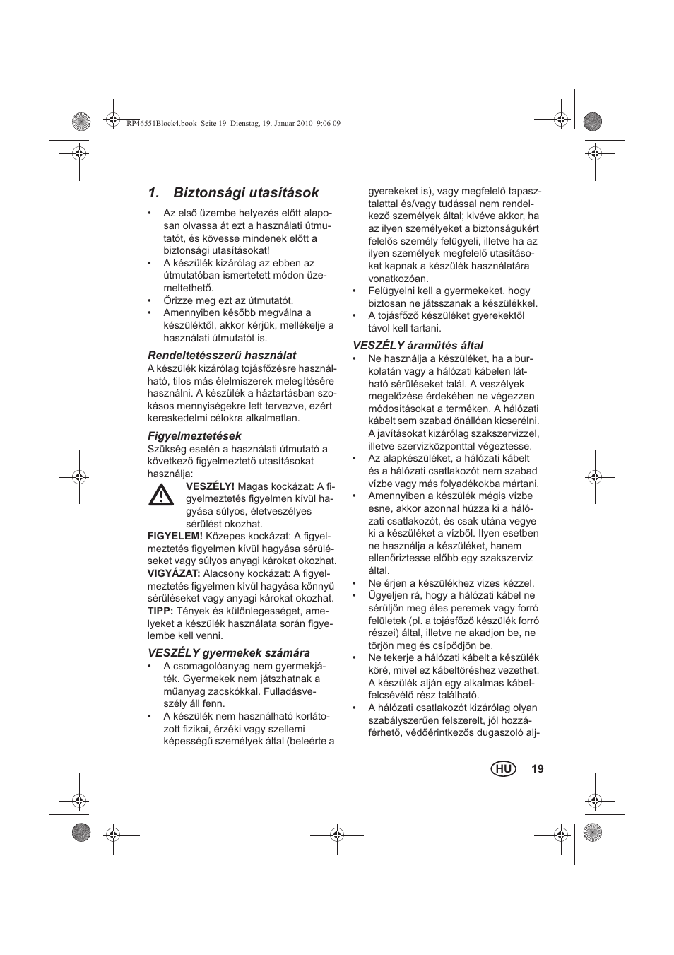 Biztonsági utasítások | Silvercrest H-3278 User Manual | Page 21 / 70