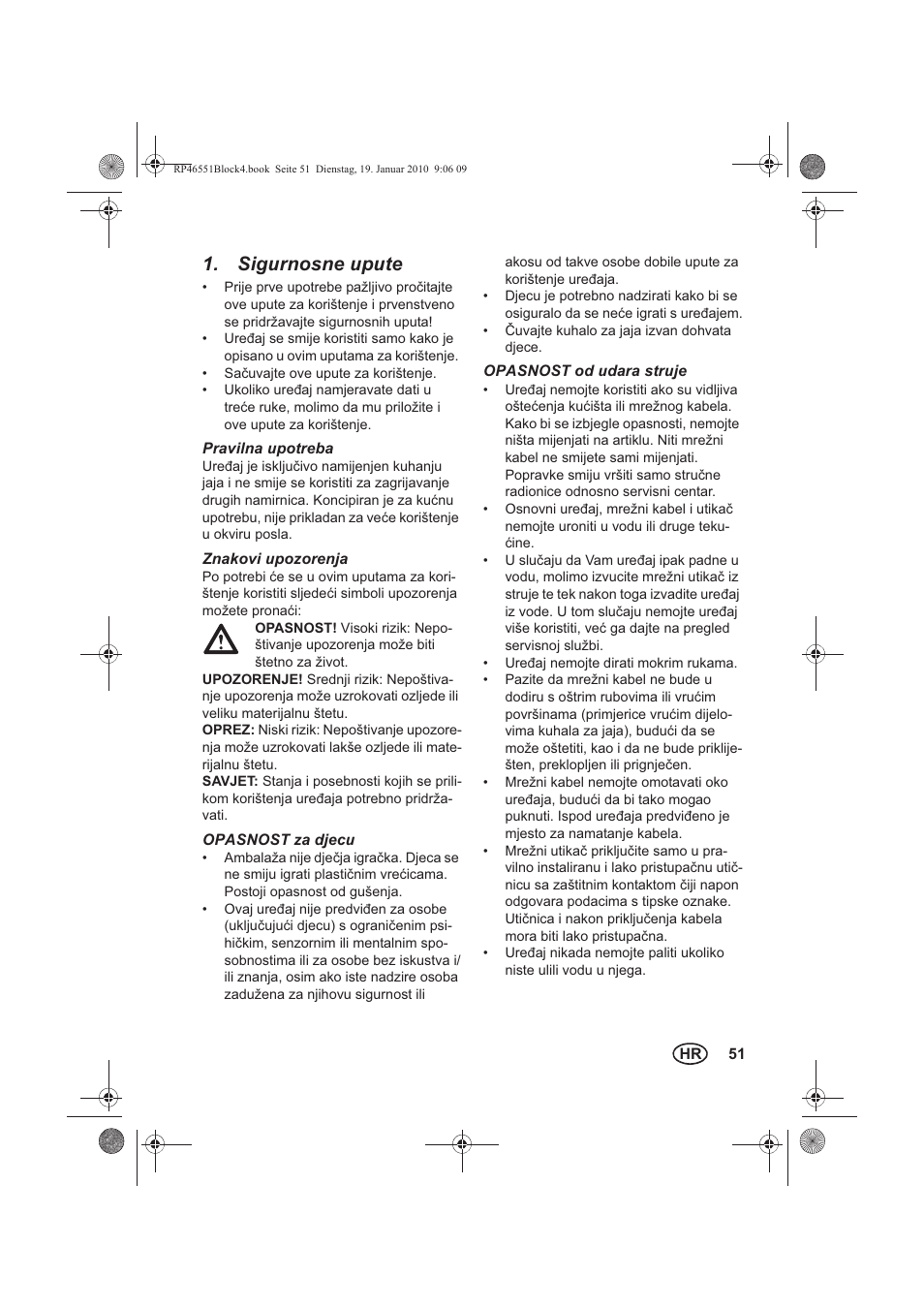 Sigurnosne upute | Silvercrest H-3278 User Manual | Page 53 / 70