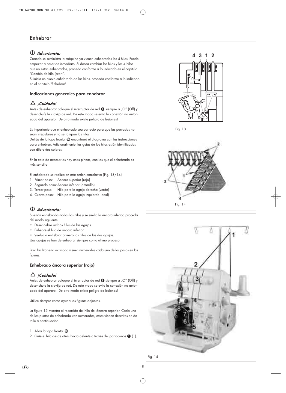 Enhebrar | Silvercrest SON 90 A1 User Manual | Page 10 / 182