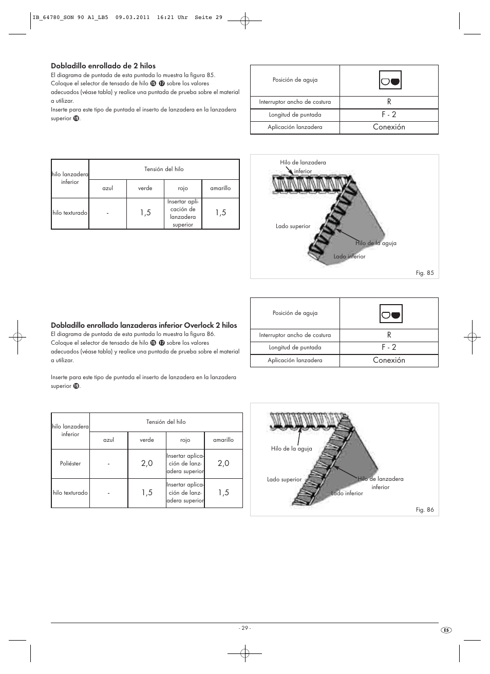 F - 2, Conexión | Silvercrest SON 90 A1 User Manual | Page 31 / 182