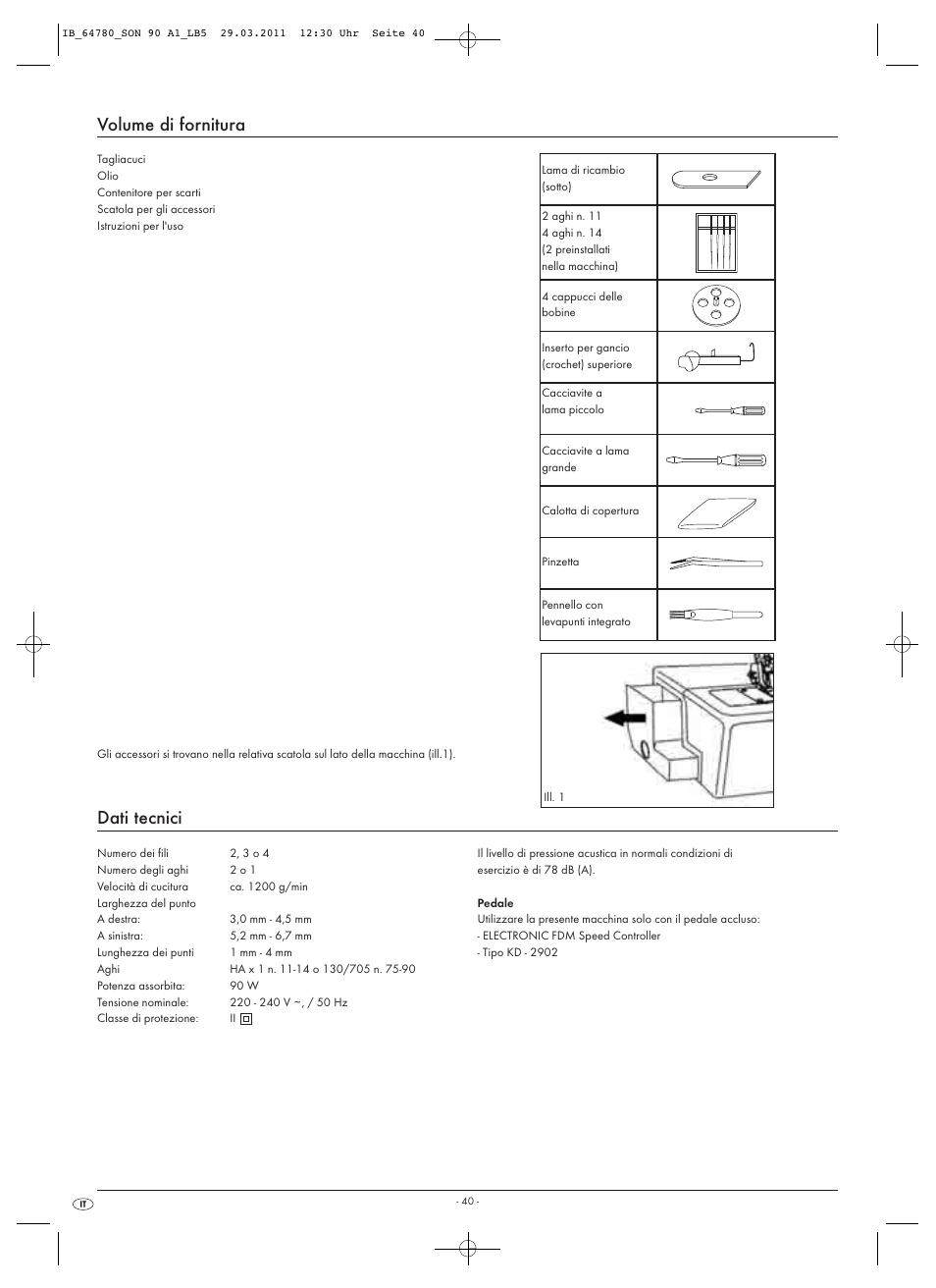 Volume di fornitura, Dati tecnici | Silvercrest SON 90 A1 User Manual | Page 42 / 182