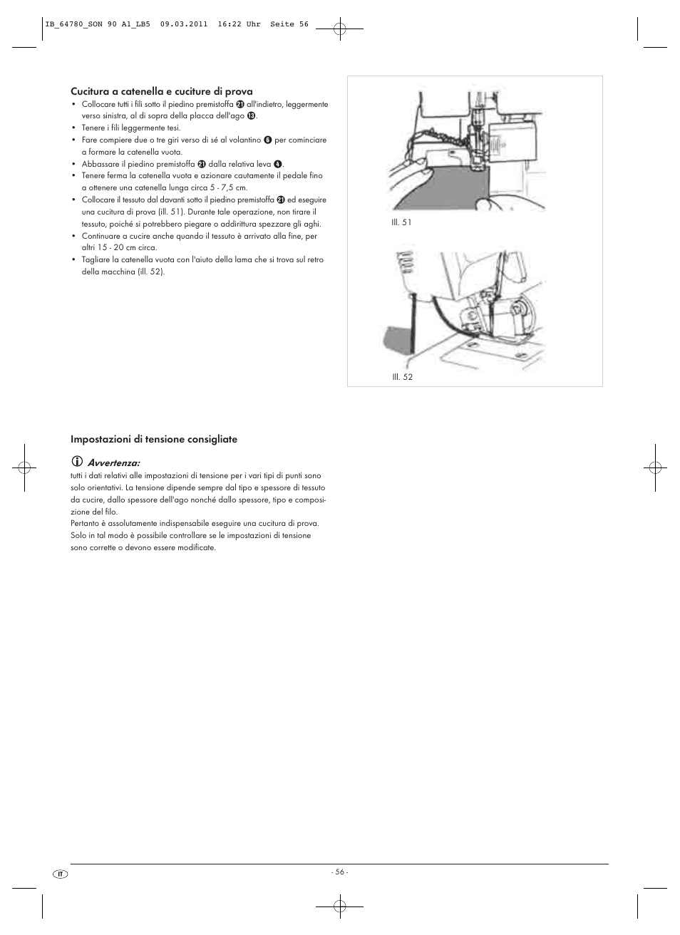 Avvertenza | Silvercrest SON 90 A1 User Manual | Page 58 / 182