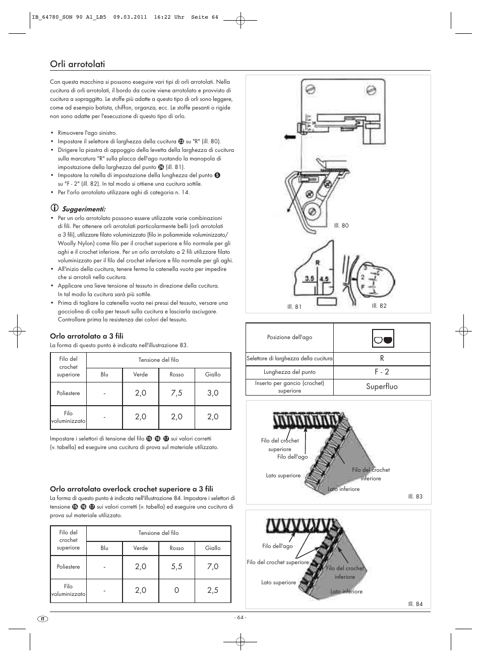 Orli arrotolati, F - 2, Superfluo | Silvercrest SON 90 A1 User Manual | Page 66 / 182