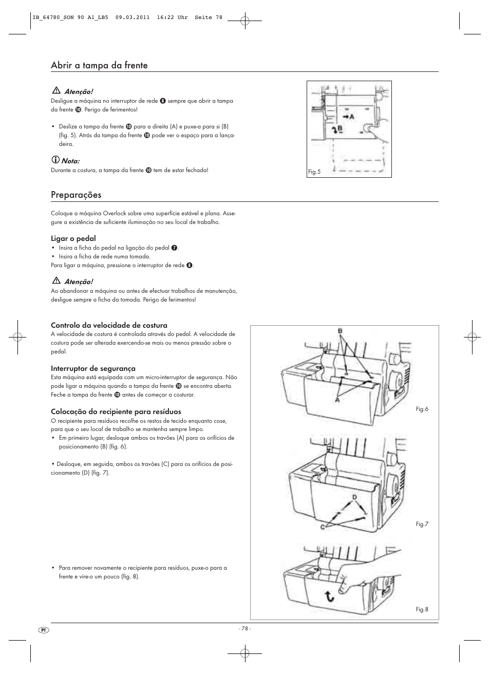 Abrir a tampa da frente, Preparações | Silvercrest SON 90 A1 User Manual | Page 80 / 182