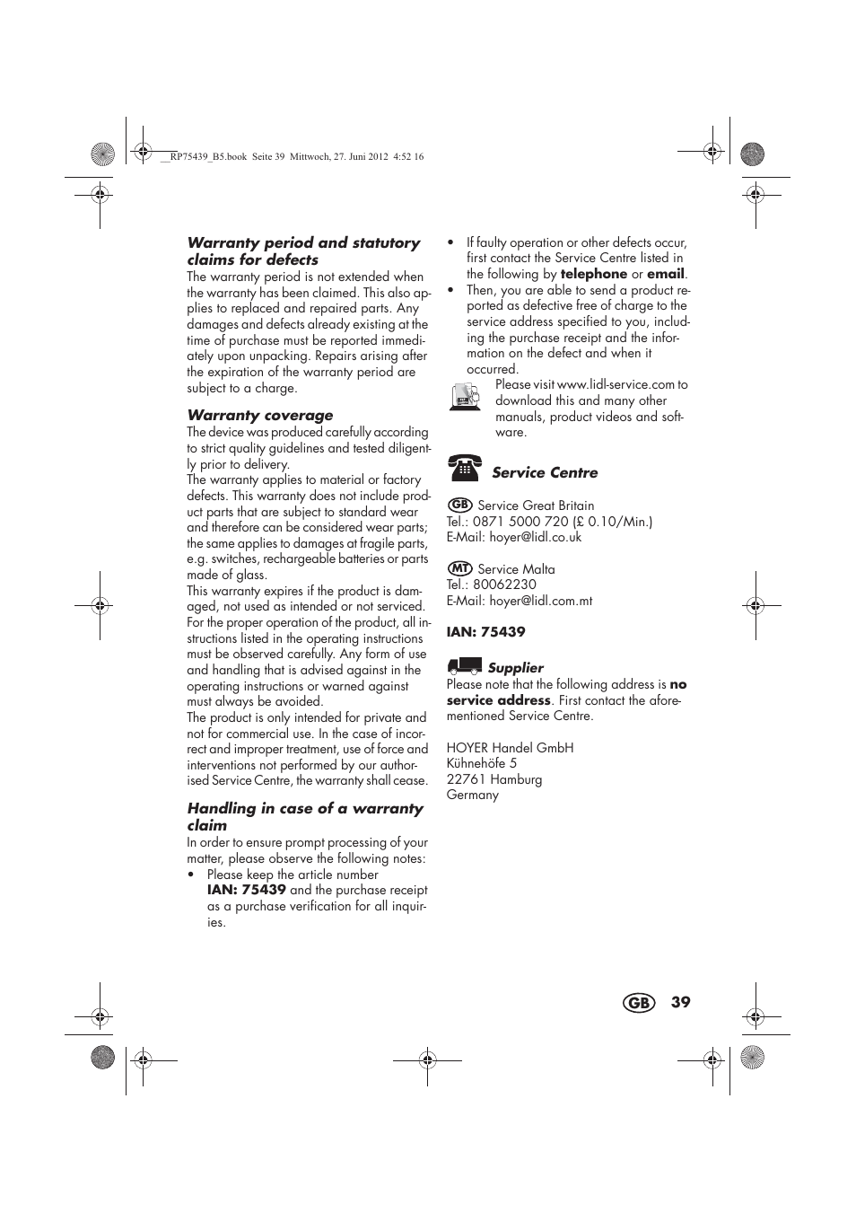 Silvercrest STK 600 A1 User Manual | Page 41 / 54