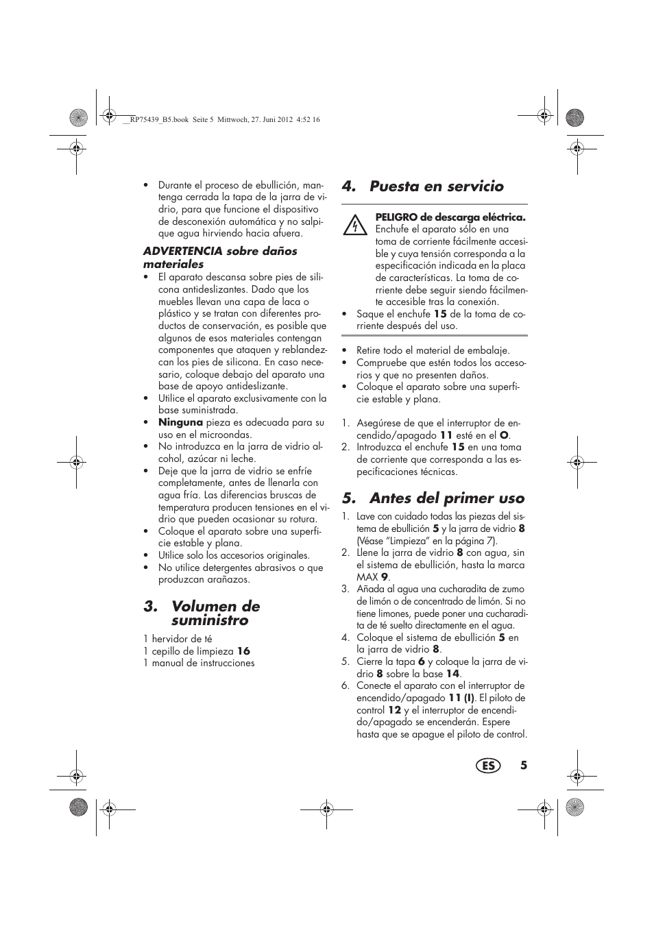 Volumen de suministro, Puesta en servicio, Antes del primer uso | Silvercrest STK 600 A1 User Manual | Page 7 / 54