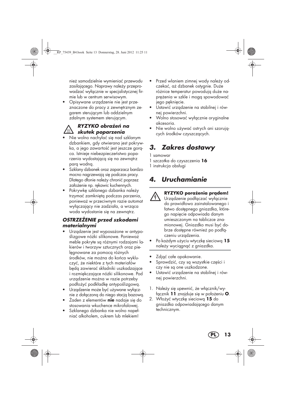 Zakres dostawy, Uruchamianie | Silvercrest STK 600 A1 User Manual | Page 15 / 70