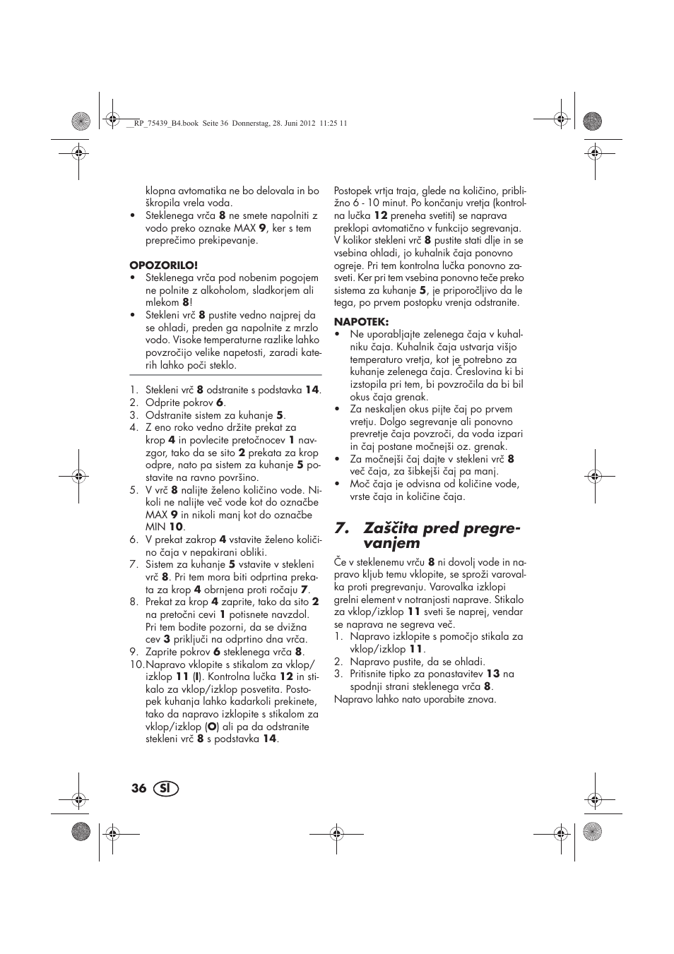Zašita pred pregre- vanjem | Silvercrest STK 600 A1 User Manual | Page 38 / 70