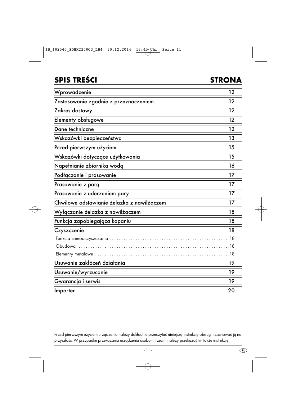 Silvercrest SDBK 2200 C3 User Manual | Page 14 / 73