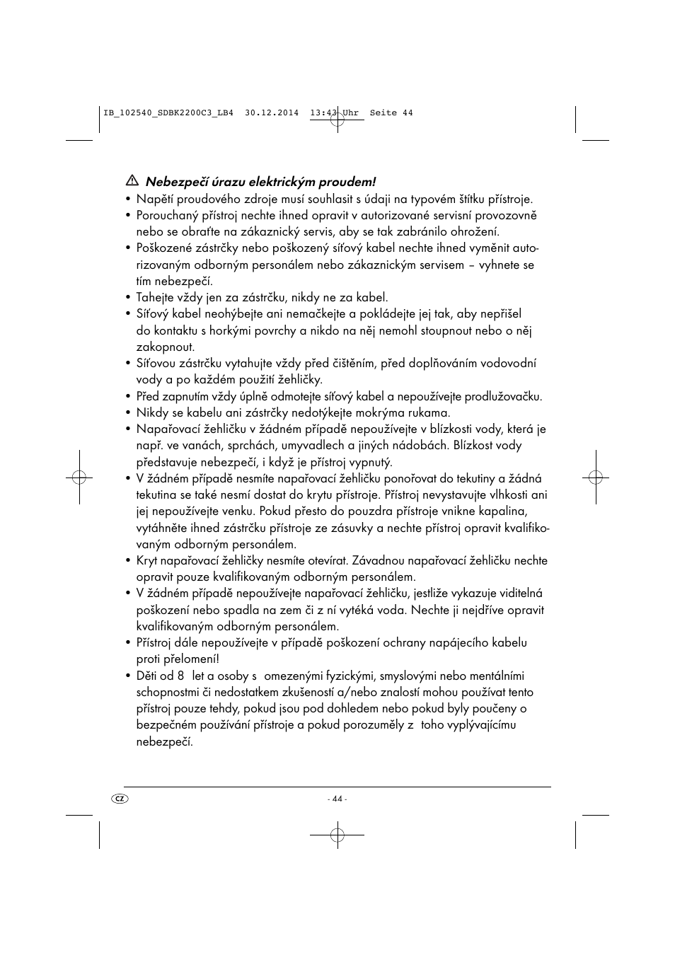 Silvercrest SDBK 2200 C3 User Manual | Page 47 / 73