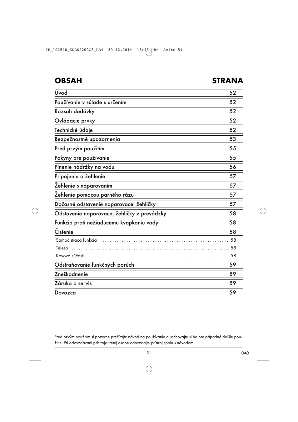 Silvercrest SDBK 2200 C3 User Manual | Page 54 / 73