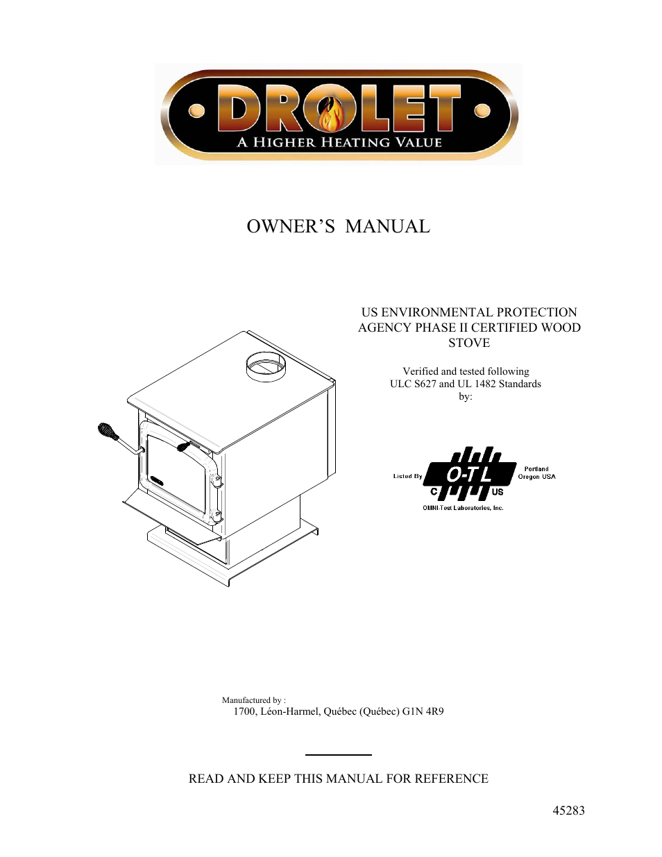 Drolet 45283 User Manual | 45 pages