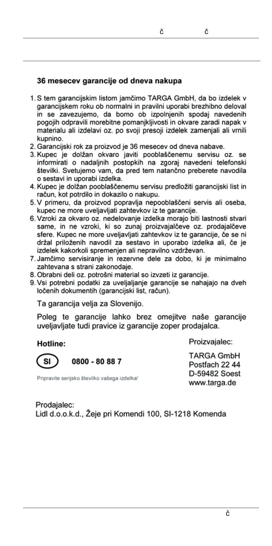 Garancijski pogoji | Silvercrest SLB 1.2 A1 User Manual | Page 34 / 60