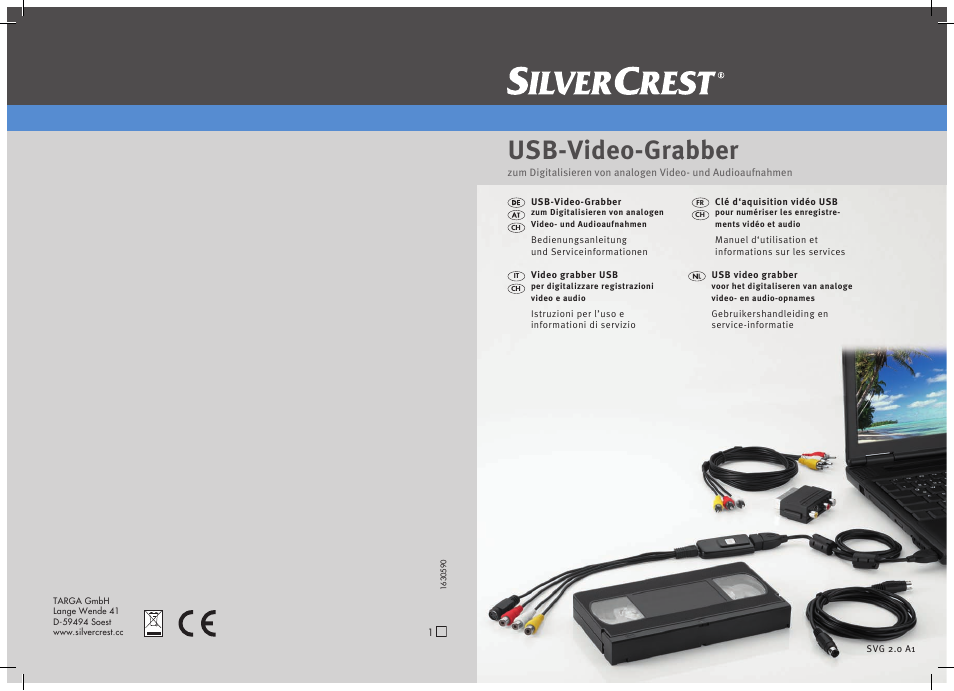 Usb-video-grabber | Silvercrest SVG 2.0 A1 User Manual | Page 58 / 58