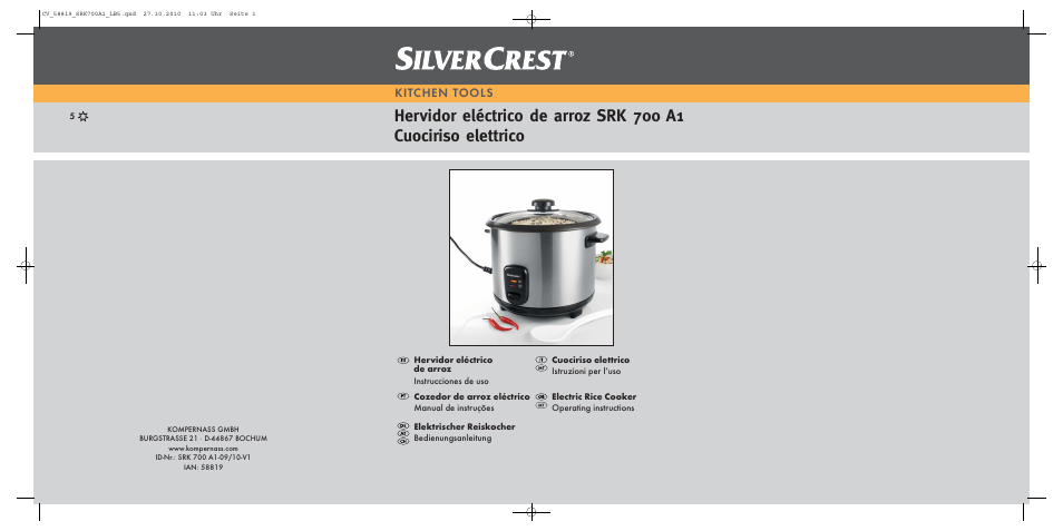 Silvercrest SRK 700 A1 User Manual | 42 pages