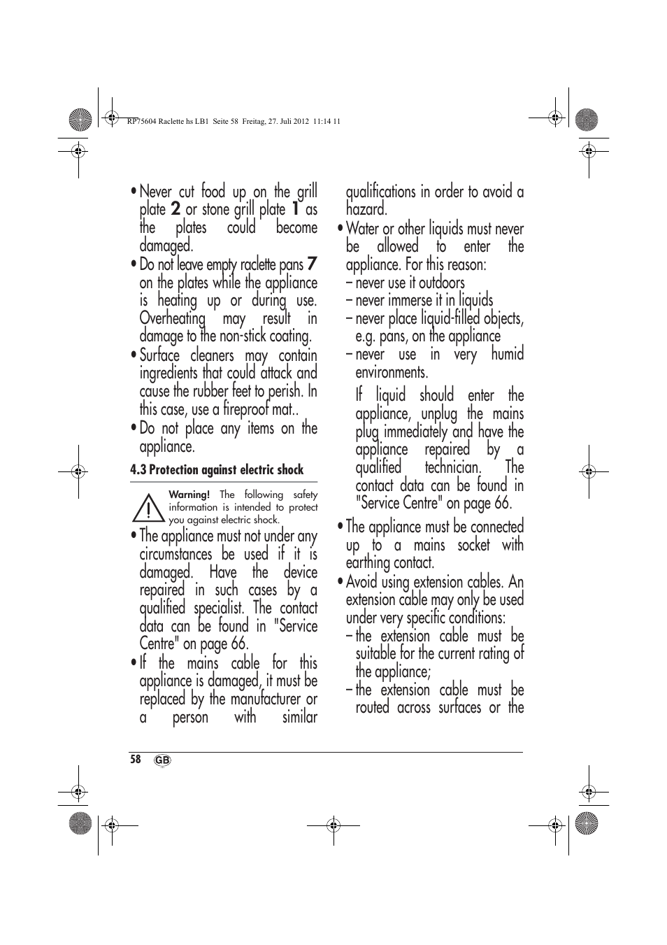 Silvercrest SRGS 1300 A2 User Manual | Page 60 / 70