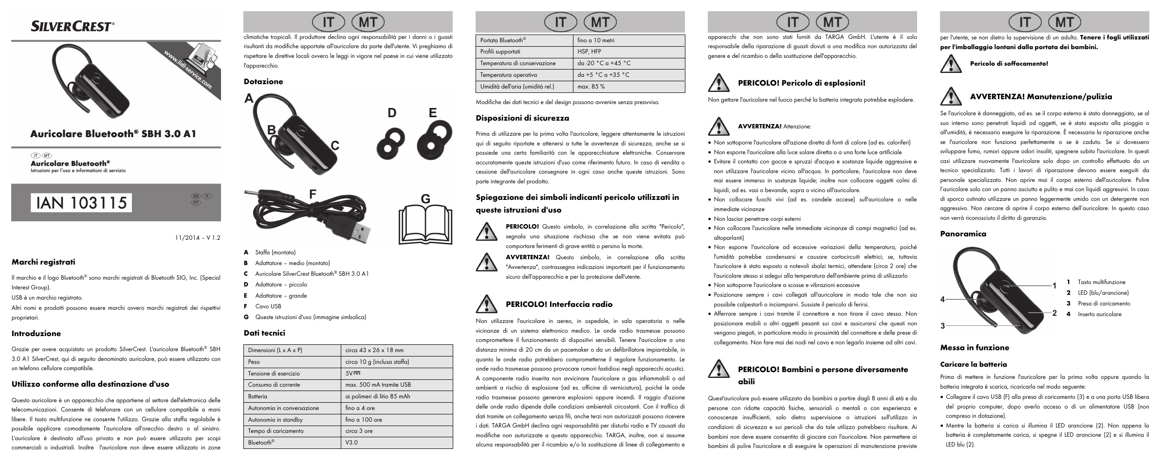 Silvercrest SBH 3.0 A1 User Manual | Page 3 / 10