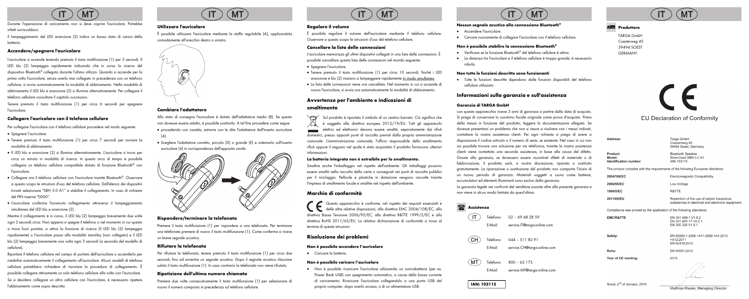 Silvercrest SBH 3.0 A1 User Manual | Page 4 / 10