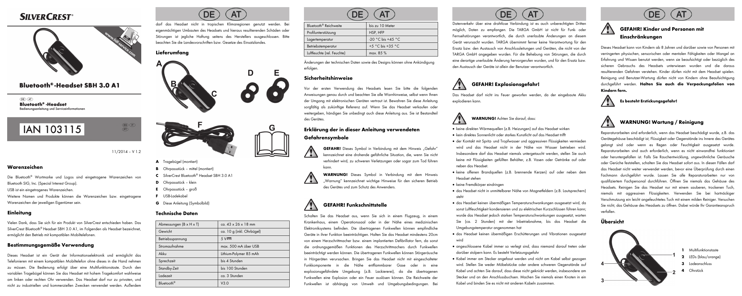 Silvercrest SBH 3.0 A1 User Manual | Page 9 / 10