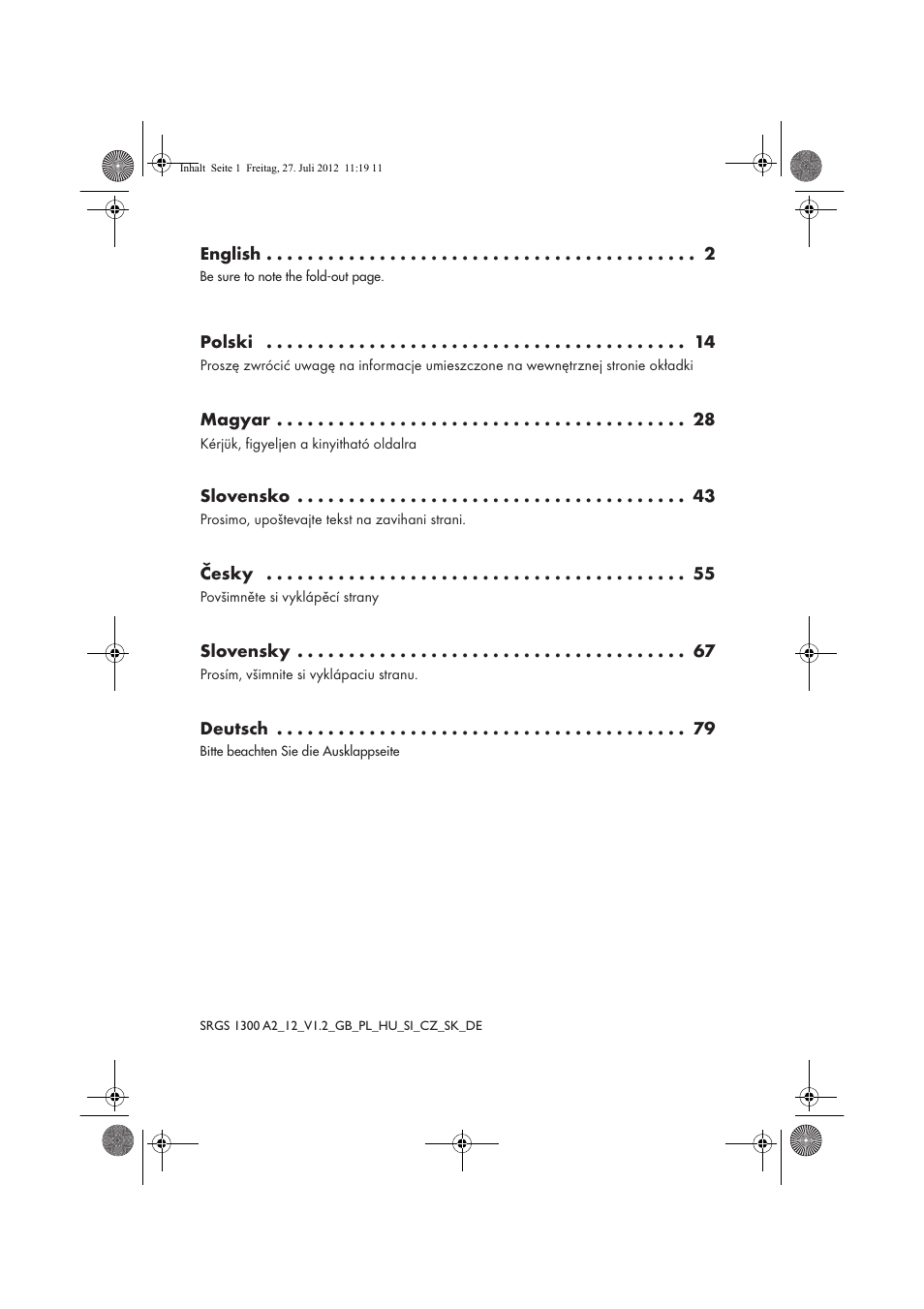 Silvercrest SRGS 1300 A2 User Manual | Page 2 / 94