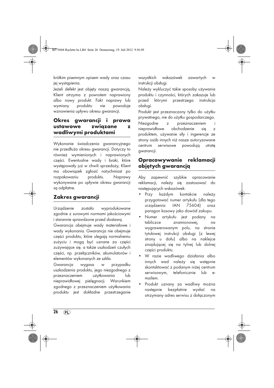 Silvercrest SRGS 1300 A2 User Manual | Page 28 / 94