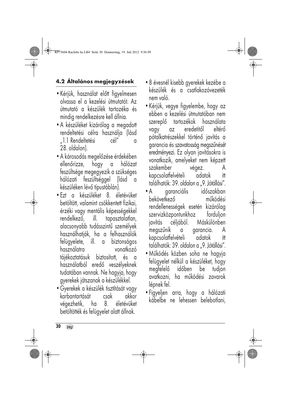 Silvercrest SRGS 1300 A2 User Manual | Page 32 / 94