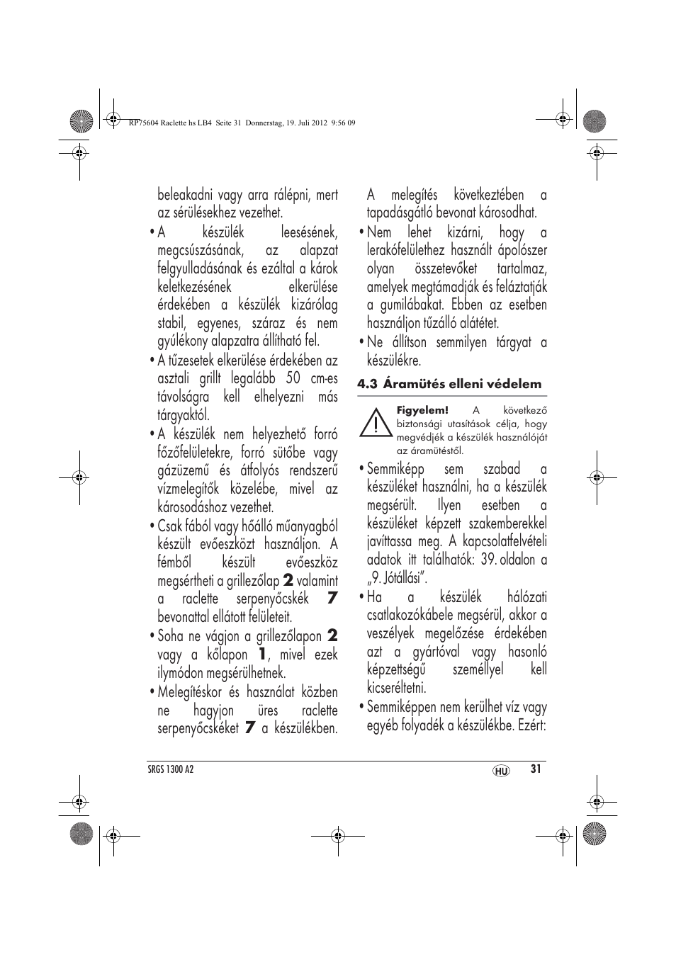 Silvercrest SRGS 1300 A2 User Manual | Page 33 / 94