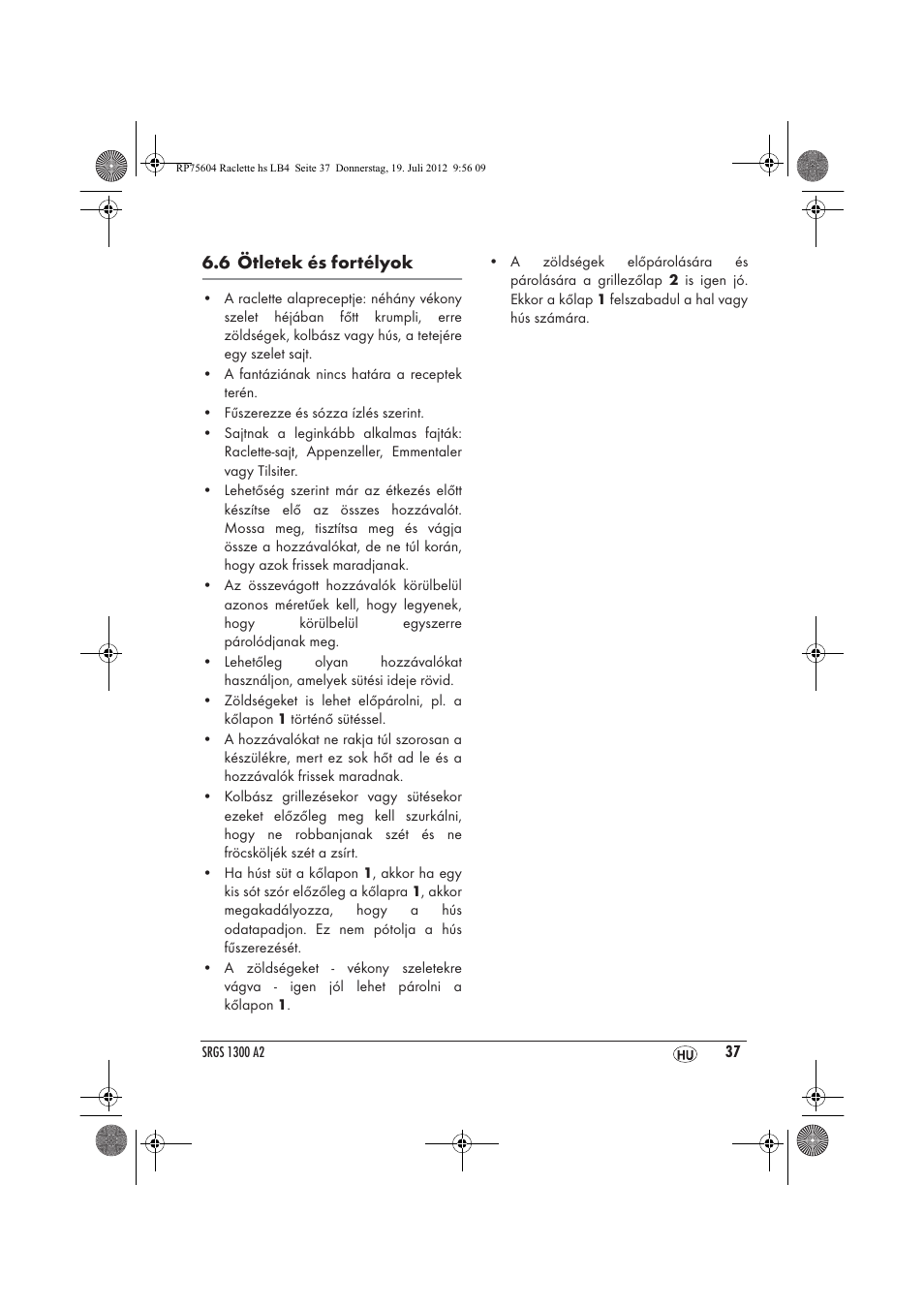 Silvercrest SRGS 1300 A2 User Manual | Page 39 / 94