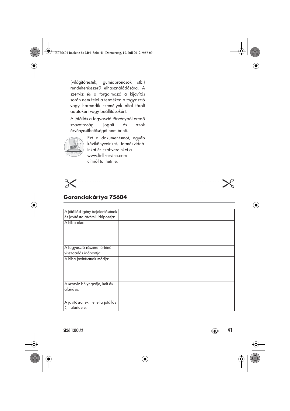 Silvercrest SRGS 1300 A2 User Manual | Page 43 / 94