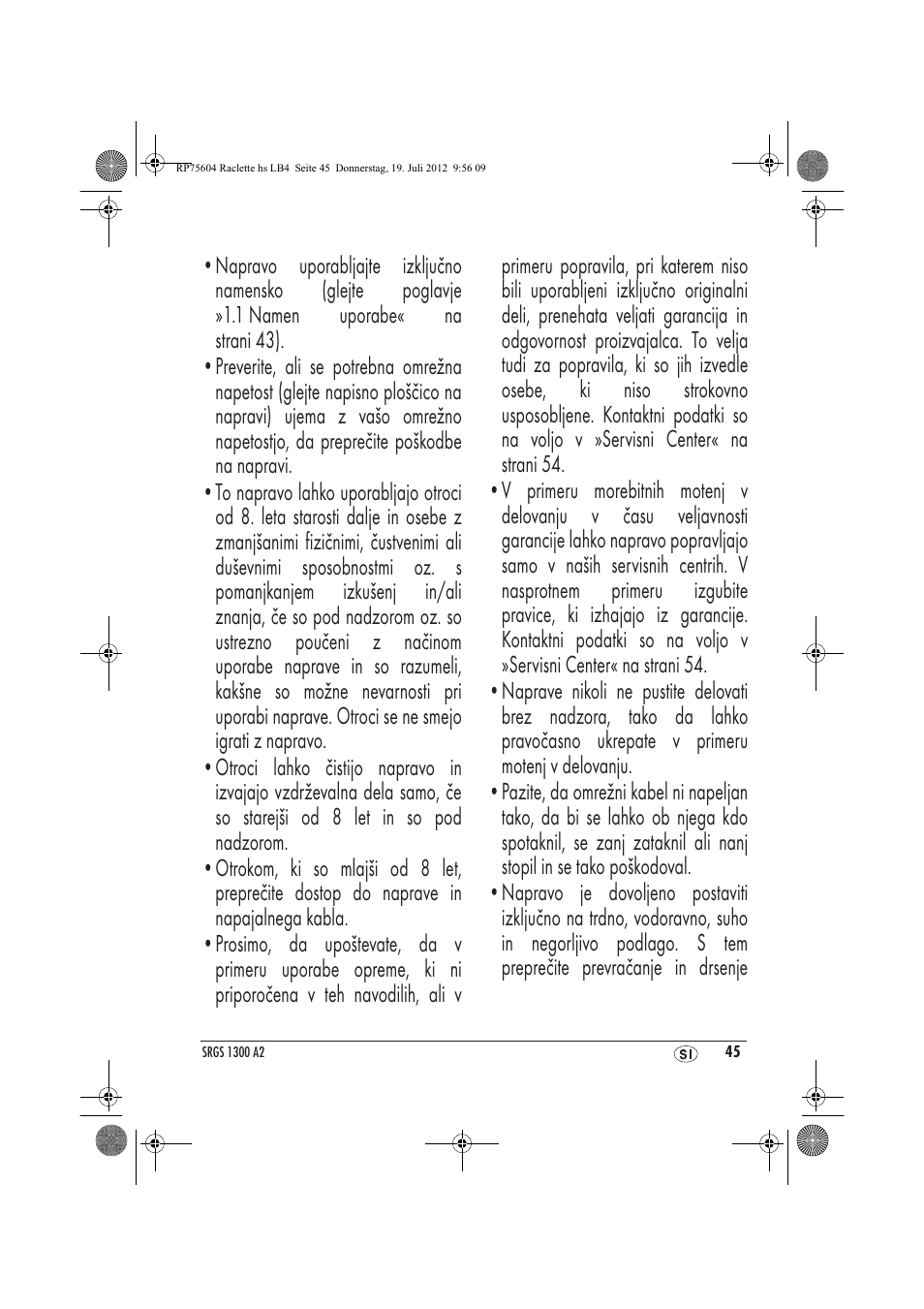 Silvercrest SRGS 1300 A2 User Manual | Page 47 / 94