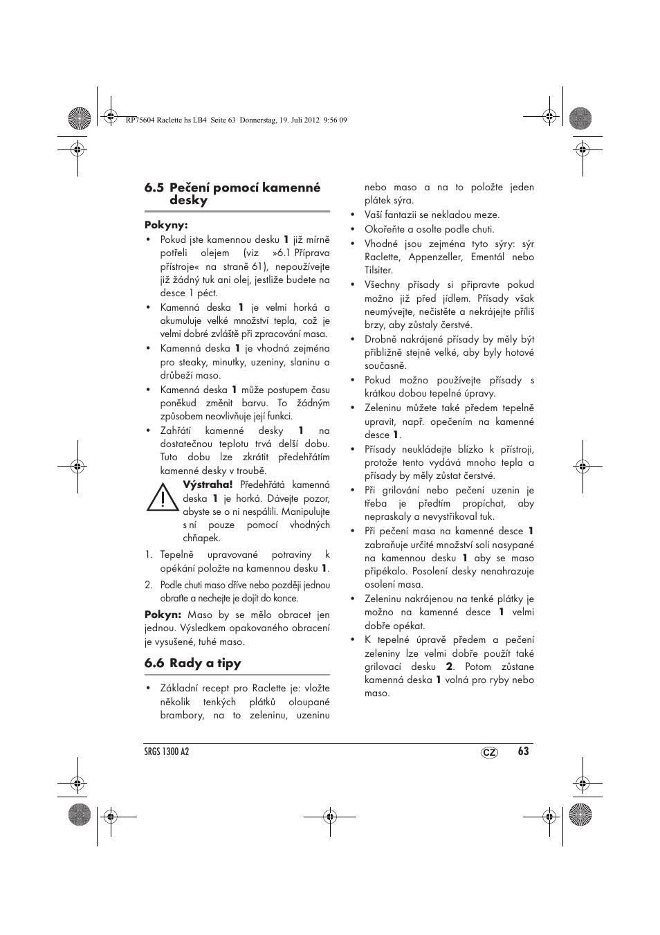 Silvercrest SRGS 1300 A2 User Manual | Page 65 / 94