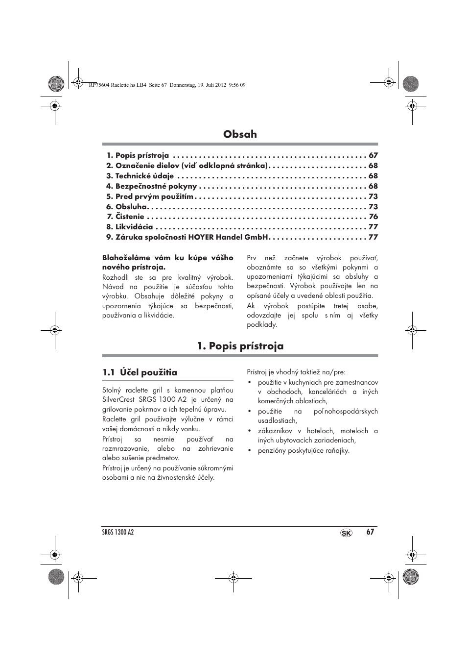 Silvercrest SRGS 1300 A2 User Manual | Page 69 / 94