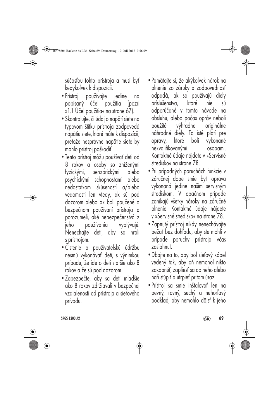 Silvercrest SRGS 1300 A2 User Manual | Page 71 / 94