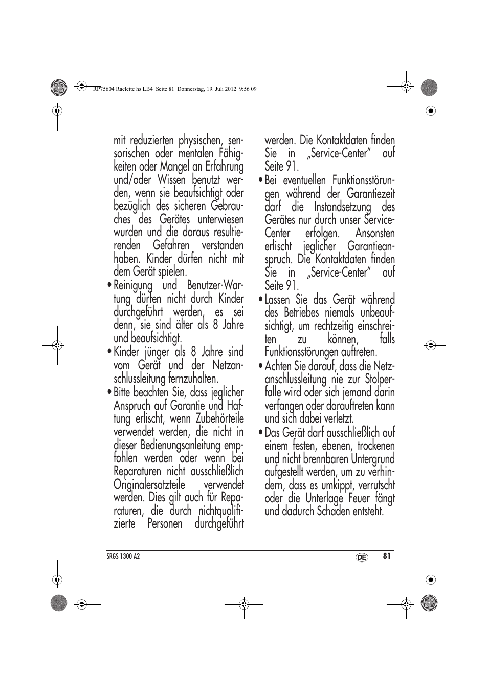 Silvercrest SRGS 1300 A2 User Manual | Page 83 / 94