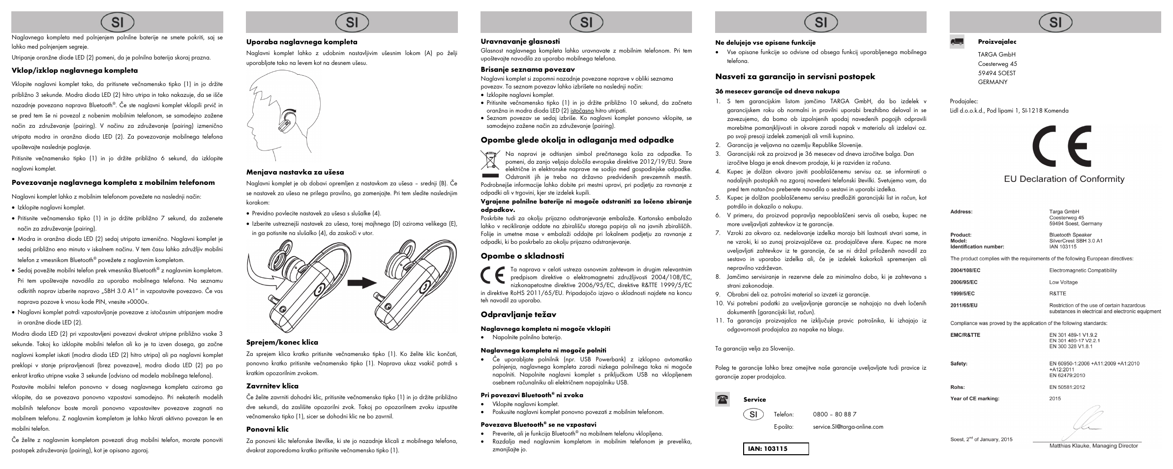 Silvercrest SBH 3.0 A1 User Manual | Page 6 / 8