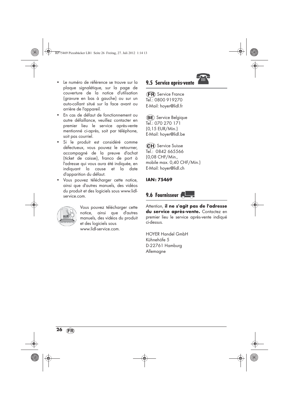 5 service après-vente, 6 fournisseur | Silvercrest SPB 800 A1 User Manual | Page 28 / 66