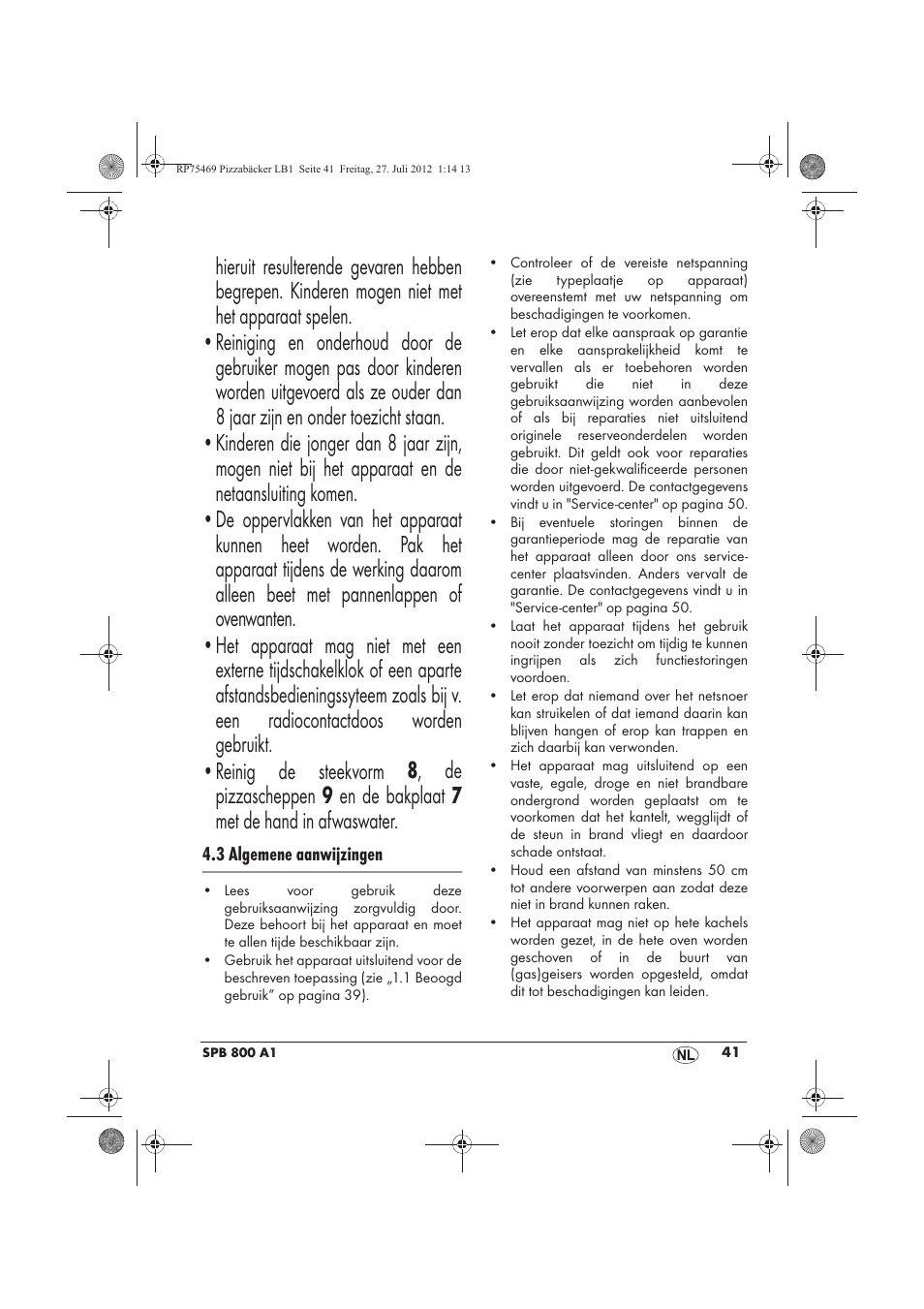 Silvercrest SPB 800 A1 User Manual | Page 43 / 66