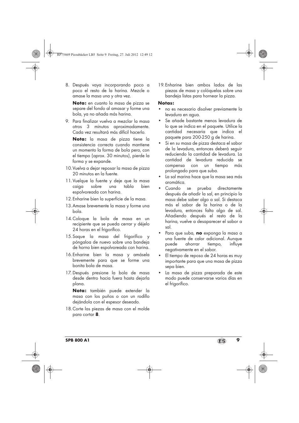 Silvercrest SPB 800 A1 User Manual | Page 11 / 66