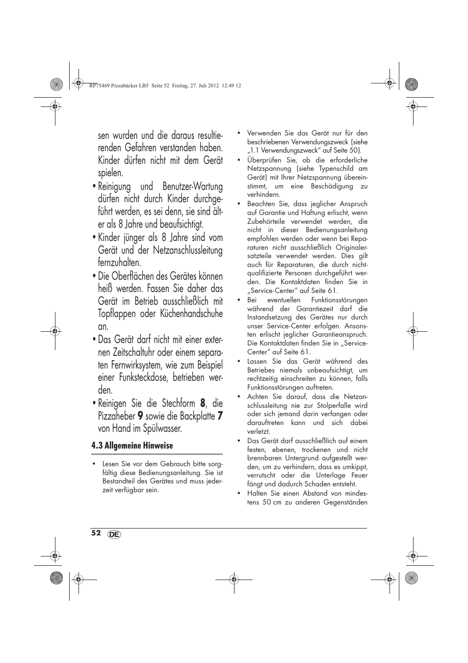 Silvercrest SPB 800 A1 User Manual | Page 54 / 66