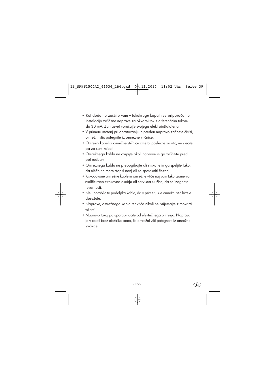 Silvercrest SRHT 1500 A2 User Manual | Page 41 / 73
