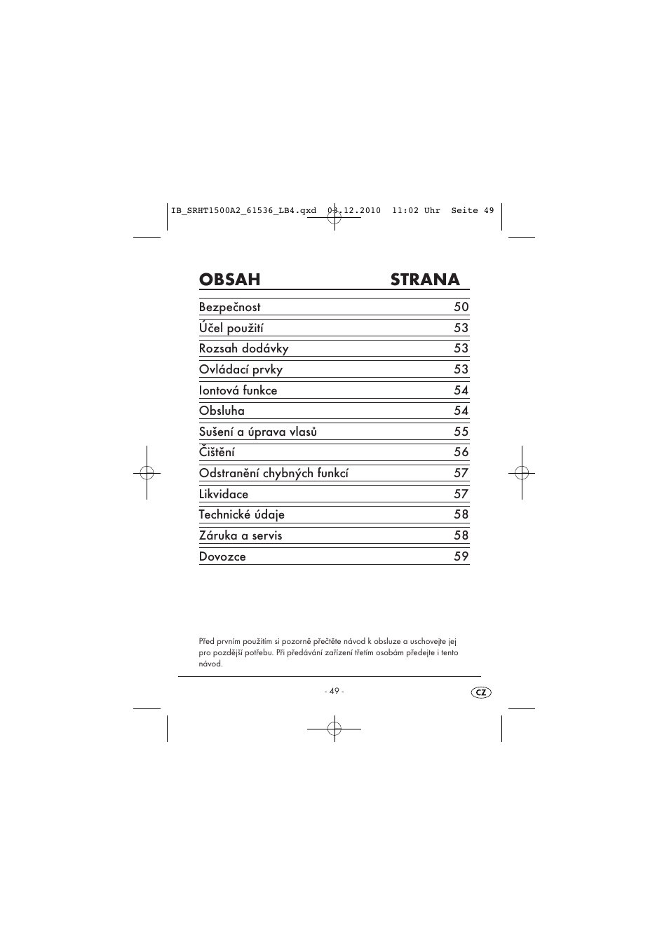 Silvercrest SRHT 1500 A2 User Manual | Page 51 / 73