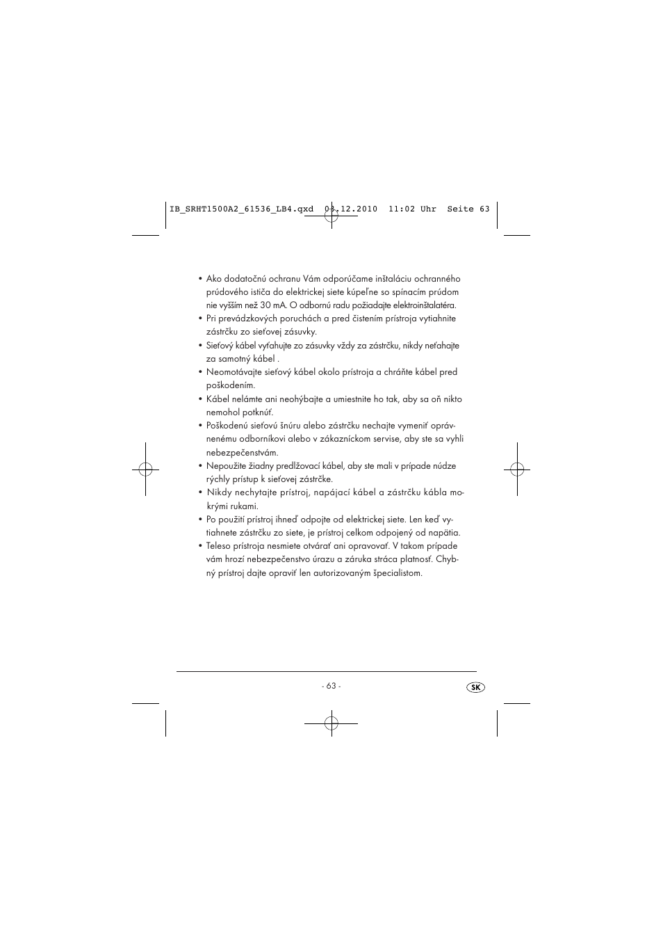 Silvercrest SRHT 1500 A2 User Manual | Page 65 / 73