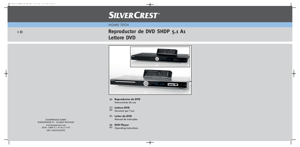 Silvercrest SHDP 5.1 A1 User Manual | 98 pages