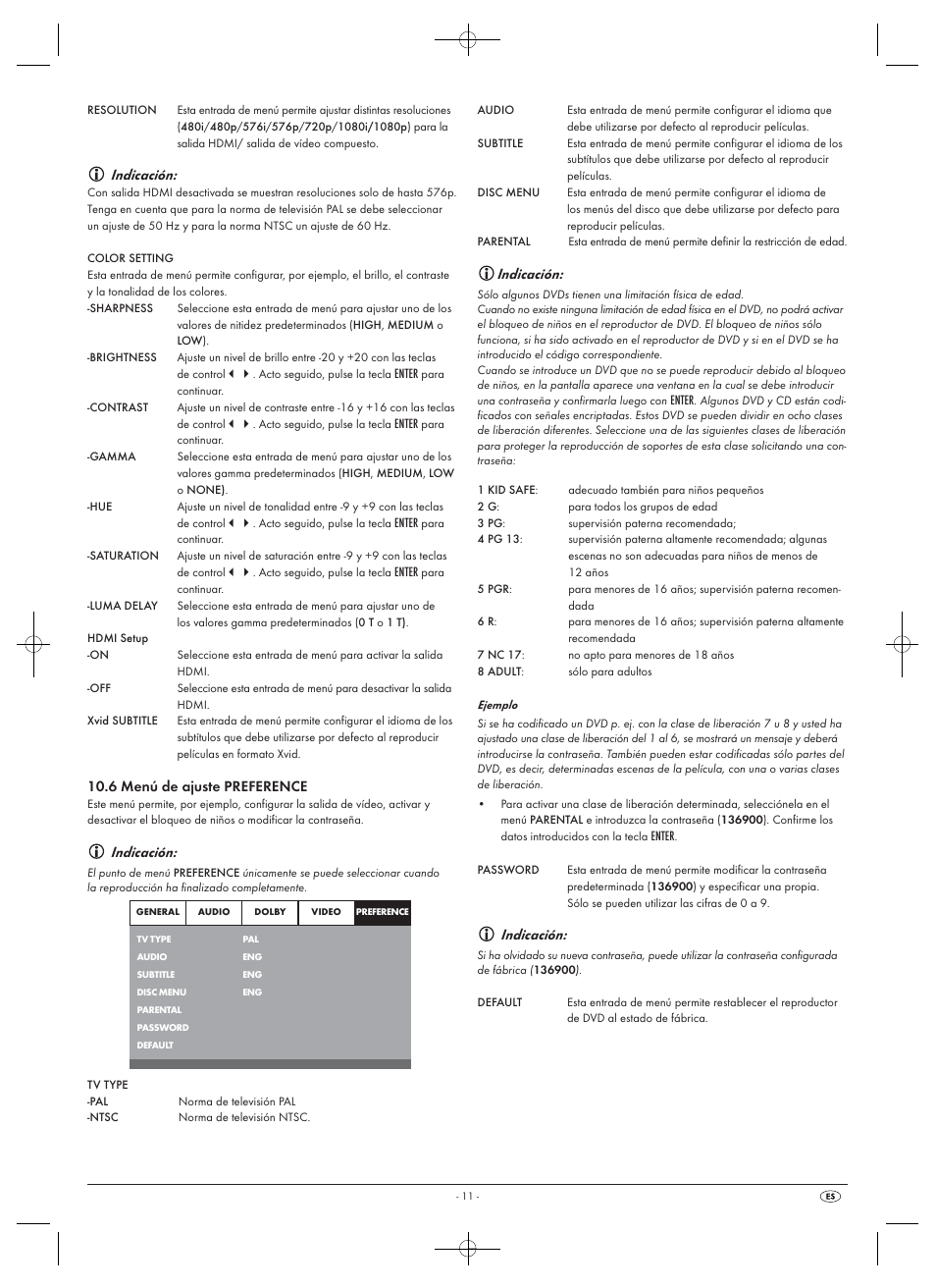 Indicación | Silvercrest SHDP 5.1 A1 User Manual | Page 13 / 98